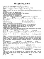 Đề kiểm tra 45 phút - Lớp 10 phần Halogen - Hà Nội