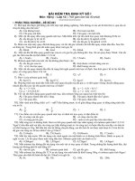 Bài kiểm tra định kỳ số 1 12NC(TN+TL)
