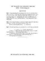 Đề thi toán Quốc gia lần 7