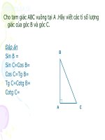 Một số hệ thức về cạnh.....