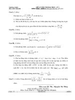 Đề thi ĐH tự luyện số 1