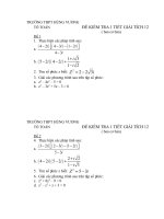 KT 1 tiết Giải tích 12 (ban cơ bản)