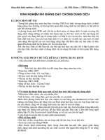 Kinh nghiệm giảng dạy chương dung dịch