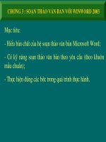 Soạn thảo văn bản với Office 2003
