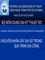 các dạng sai số trong quá trình gia công