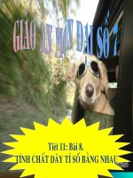 Tính chất Của dãy tỷ số bằng nhau