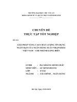 Giải pháp nâng cao chất lượng tín dụng ngắn hạn của ngân hàng thương mại tại ngân hàng xuất nhập khẩu Việt Nam chi nhánh Long Biên