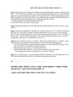 đề thi giải toán hóa học 11