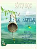 định luật KEPLER (07-08)