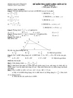 Đề kiểm tra giữa kỳ 2 - toán 8