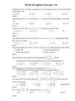 Đề thi trắc nghiệm Toán cấp 3 - 56