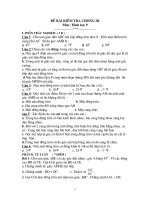 Đề kiểm  tra toán 9