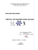 skkn- Tiếp tục với pp qui nạp