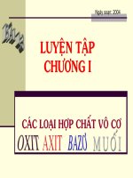 Luyện tập chương I - Hóa 9