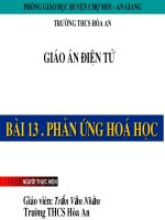 bài 13 phản ứng hóa học