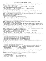 Câu Hỏi Trắc Nghiệm Luyện Thi Đại Học Đề 14