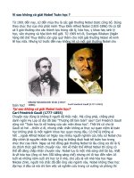 Vì sao không có giải Nobel cho toan hoc