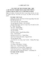 Cau truc de thi TN,DH 2009 (Co Dap an)