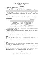 Đề kiểm tra một tiết Cơ Bản 12