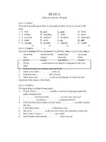 đề thi đại học môn anh văn - đề số 23