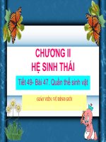 Bai :Quan the sinh vat