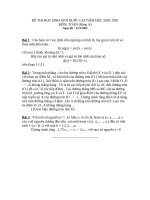 Đề thi toán Quốc gia lần 4