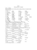 đề thi thử đại học môn anh văn - đề số 15