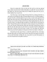 Hạch toán Nguyên vật liệu tại Công ty cổ phần dược phẩm Hà Tây