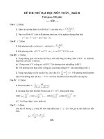 ĐỀ KIỂM TRA MÔN TOÁN LỚP 12