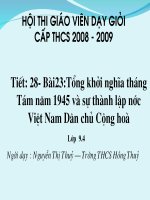 Giáo án Thi GVDG sử 9