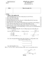 ĐỀ KT CHƯƠNG I HÌNH 7