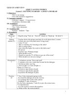 Giáo án tiếng anh 9 Học kì II (Unit 7)