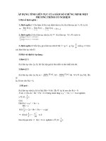 Ứng dụng tính liên tục Cm pT có nghiệm-Ôn thi đại học