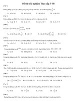 Đề thi trắc nghiệm Toán cấp 3 - 58