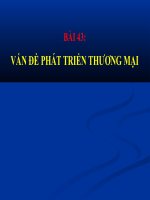 Bài 43 Vấn đề PT Thương Mại