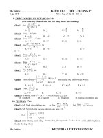 Đề KT 1 tiết chương IV (ĐS và GT 11-NC)