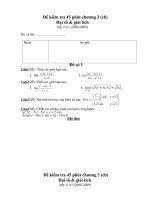 đề kiểm tra chương 3 nguyen hàm - tích phân