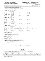 Đề KT Chương IV ĐS> 11