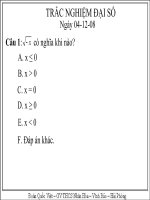 Trắc nghiệm ôn tập Đề 1
