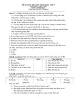 De va dap an luyen thi Sinh 9