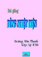 Bai Giang Dong Nhiet Dien