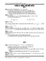 Đề mẫu ôn thi TN 12