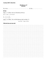 đề kiểm tra 15'''' lớp 10 NC chương IV