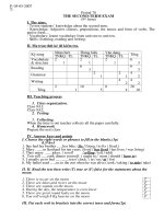 Bài KT học kỳ II môn tiếng Anh