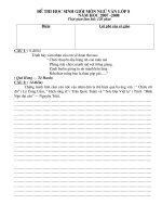 Đề thi học sinh giỏi Ngữ văn lớp 8