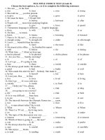 MULTIPLE CHOICE TEST (grade8)