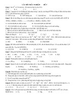 Câu Hỏi Trắc Nghiệm Luyện Thi Đại Học Đề 9