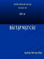 bài tập mặt câu