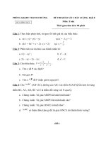 Đề kiểm tra học kỳ I môn toán 8