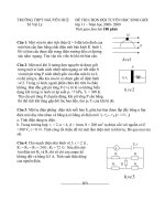 Đề chọn HSG lý 11 trường Nguyễn Huệ (08 - 09) + Đáp án